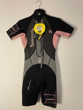 NWT Sea-Doo Women’s 7/8 WetSuit 4 Way Flex Pink/Dark Grey Jet Ski Body Surf